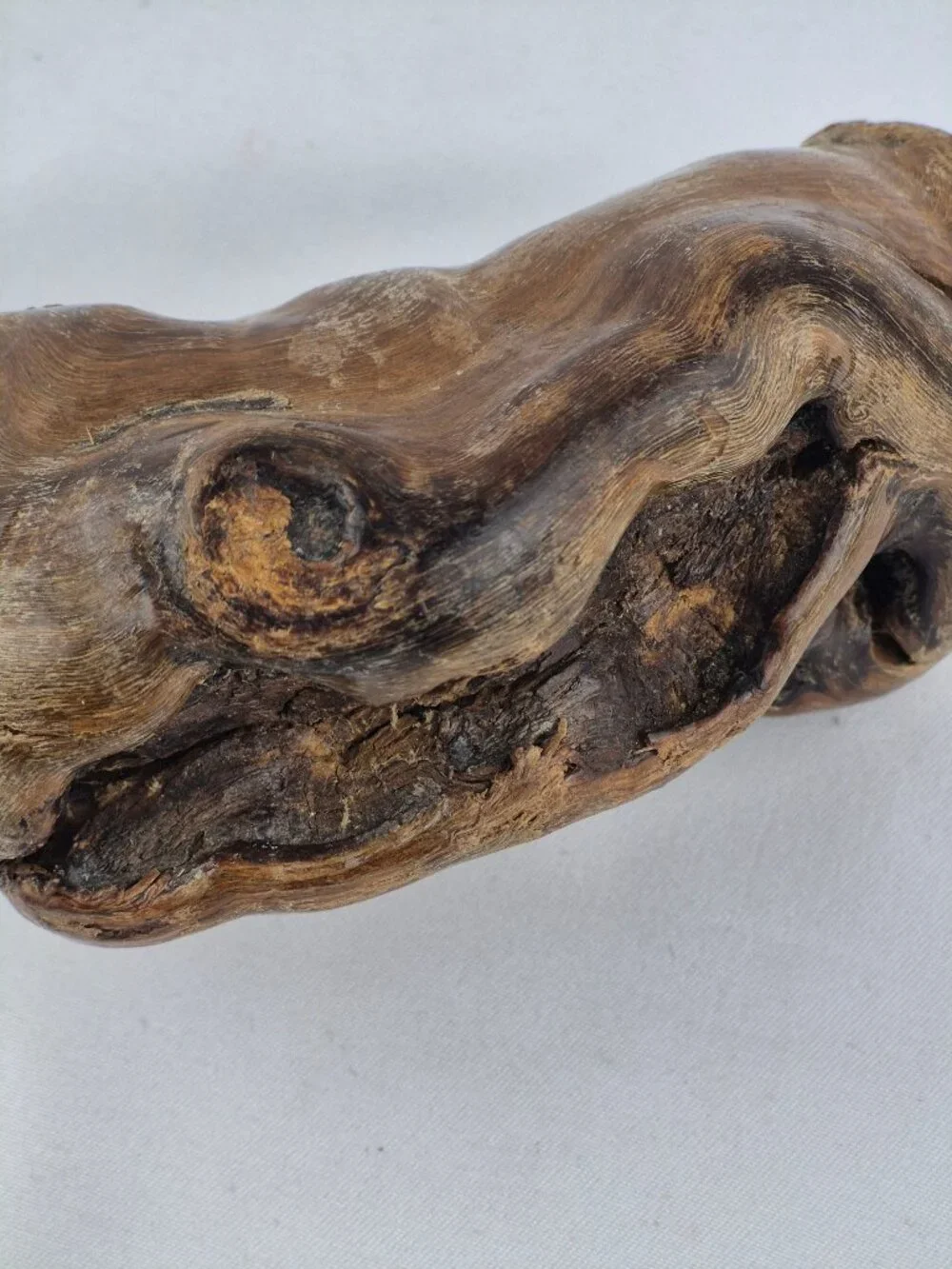 Vintage Grape Vine Burlwood Corkscrew Bottle Opener